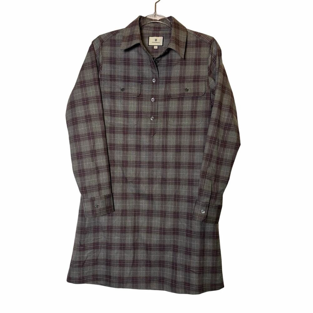Tuckernuck Plaid Long Sleeve Shirt Dress